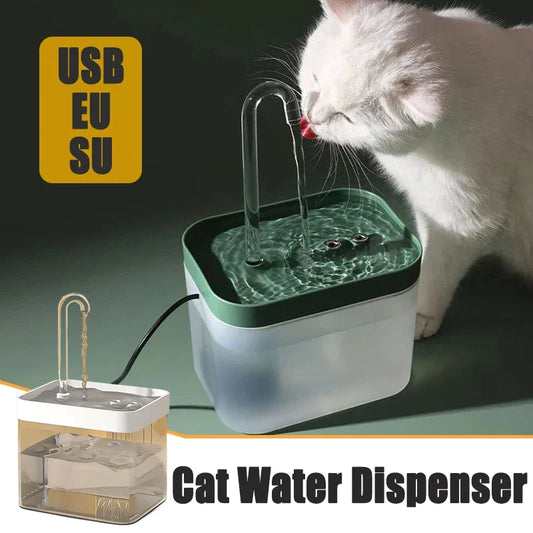 Ultra-Quiet Cat Water Fountain Filter Smart Automatic 1.5L