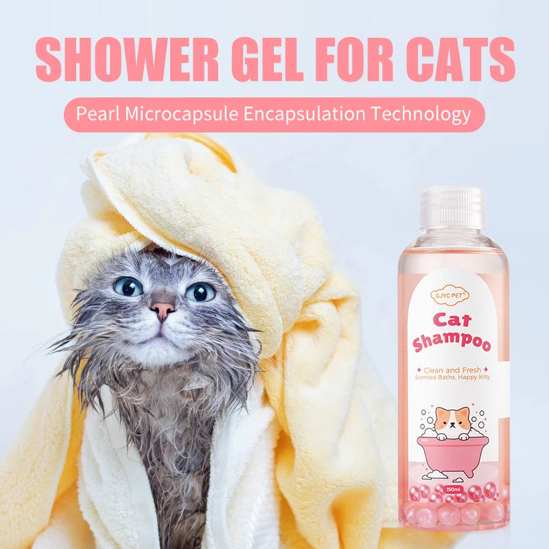 Pet cat shower gel