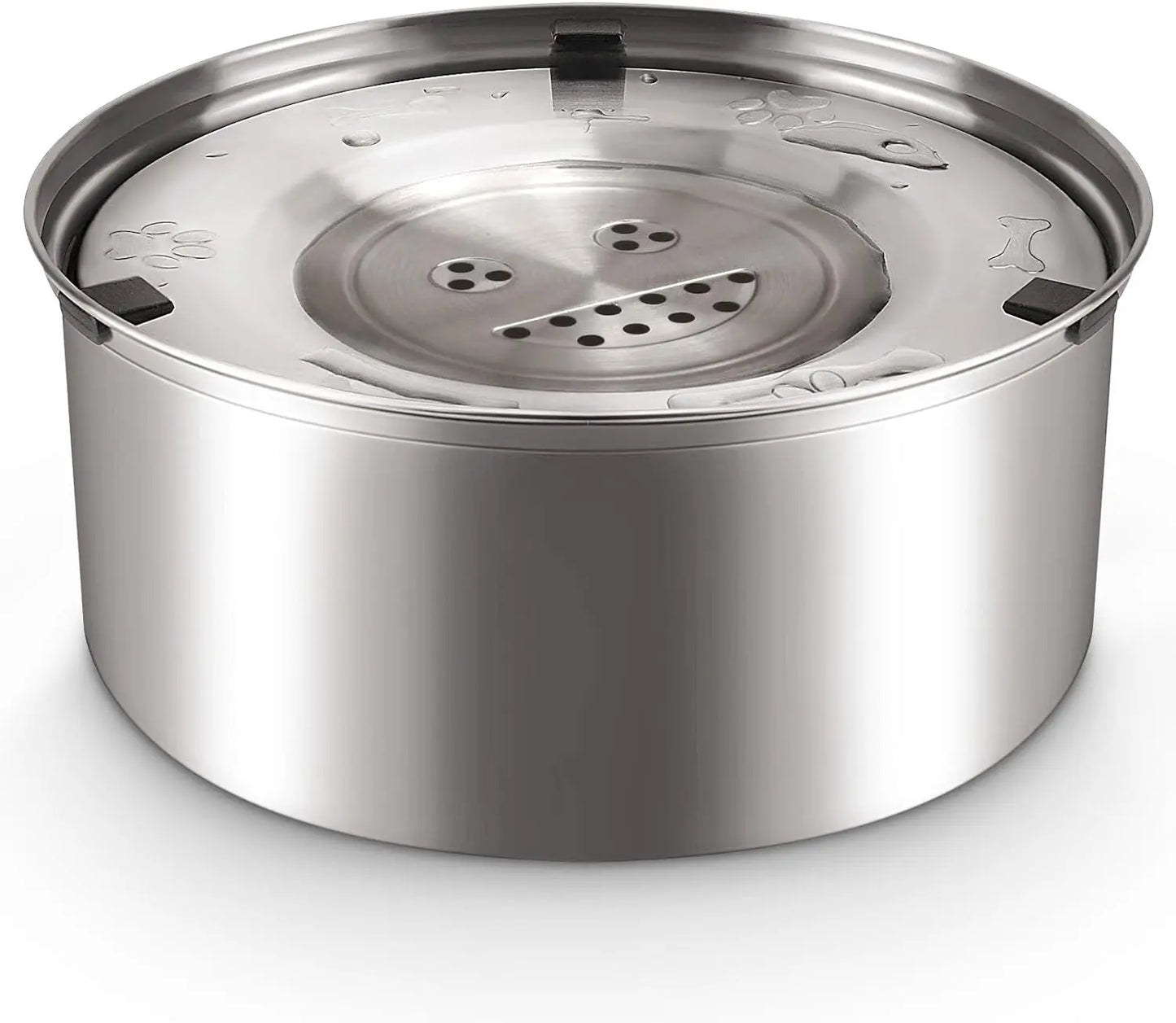 Spill-Proof XXL Stainless Steel Dog Water Bowl with Floating Disk