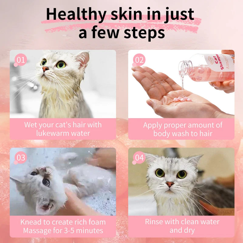 Pet cat shower gel