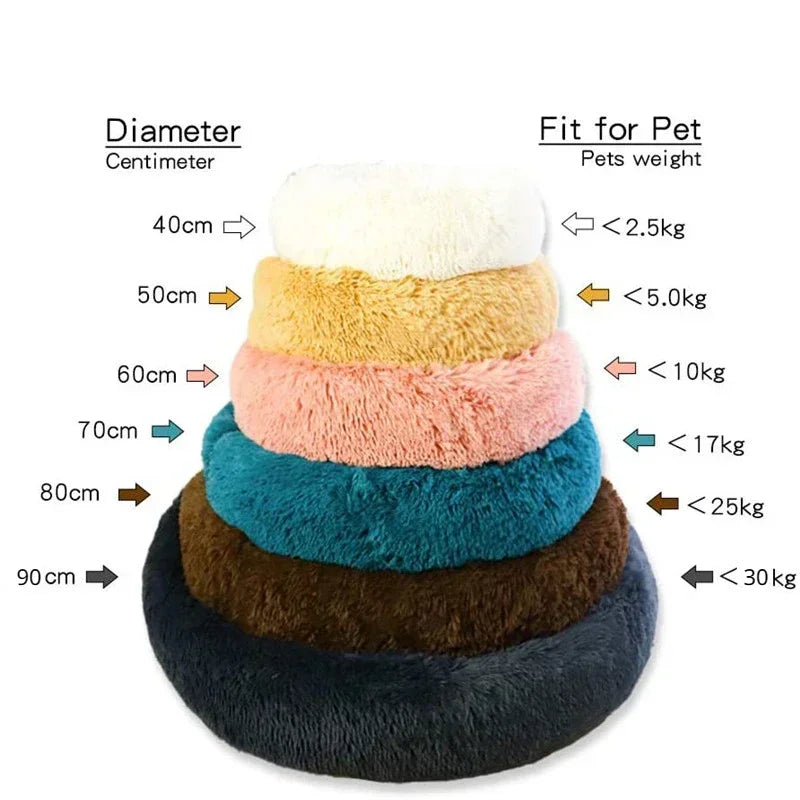 CozyNest Plush Round Pet Bed