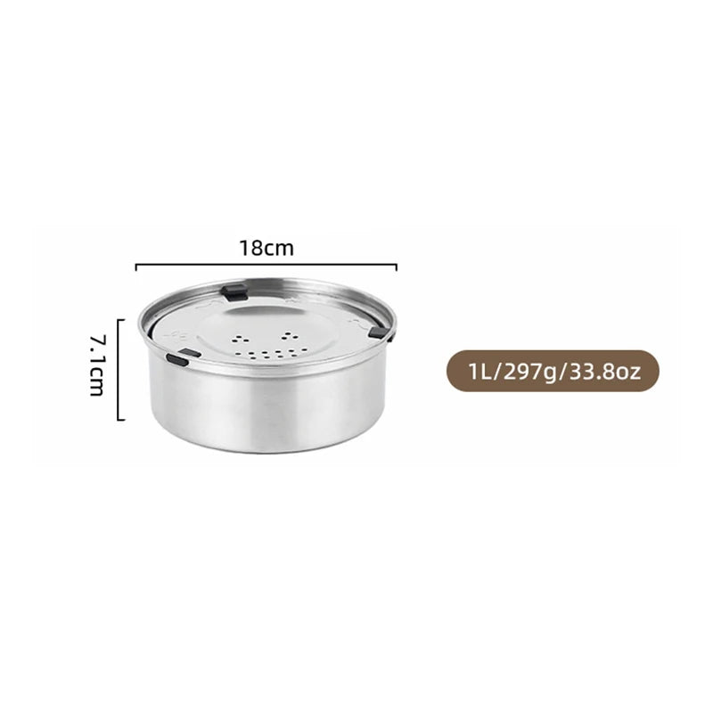 Spill-Proof XXL Stainless Steel Dog Water Bowl with Floating Disk