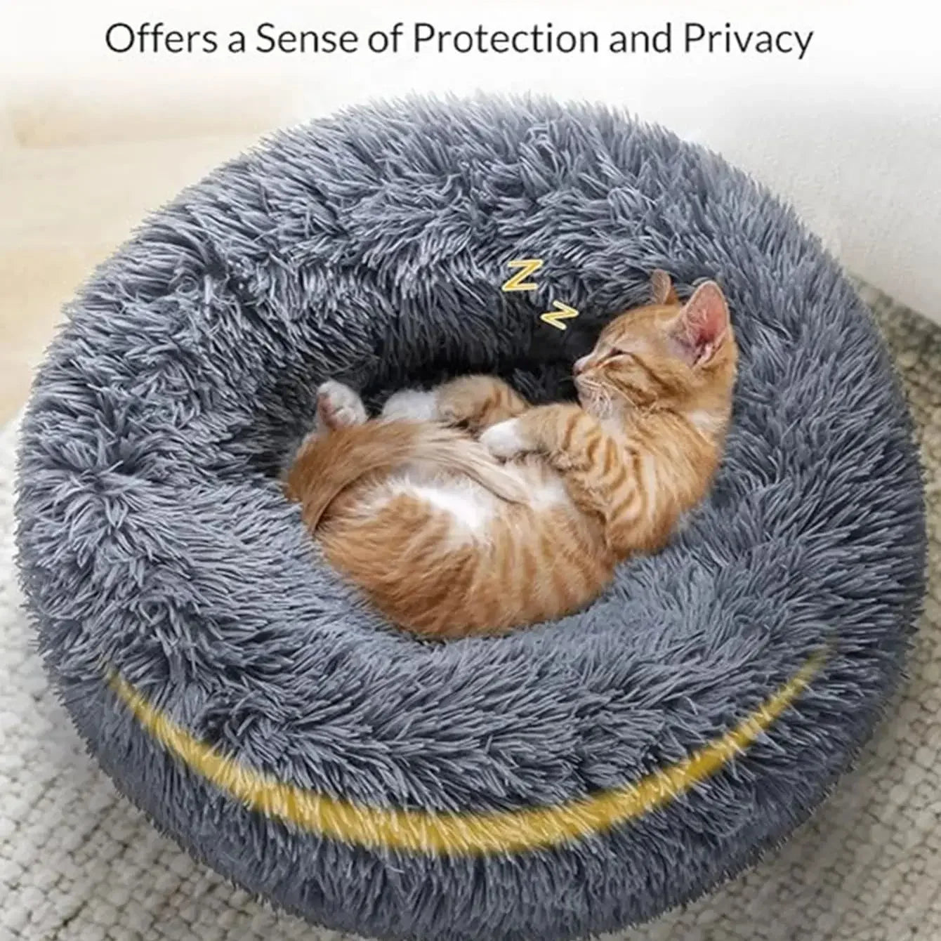 CozyNest Plush Round Pet Bed